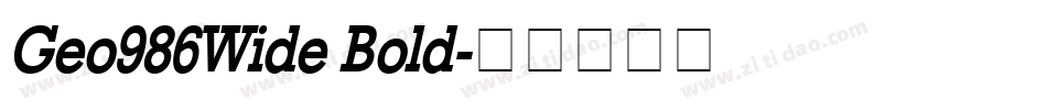 Geo986Wide Bold字体转换